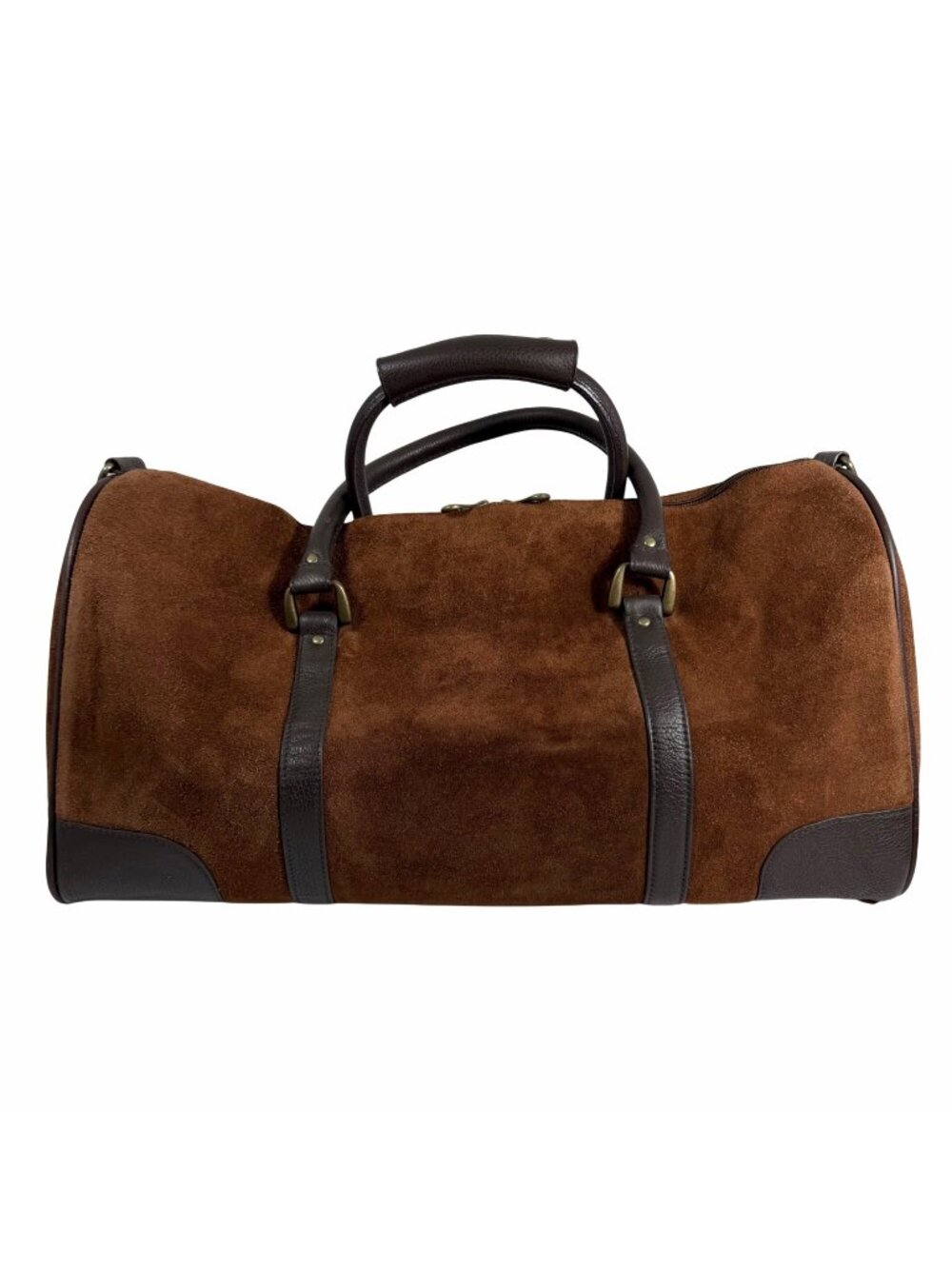 Vintage Marlboro "Guts, Grit & Gear" Brown Suede/Leather Duffle Bag & Strap